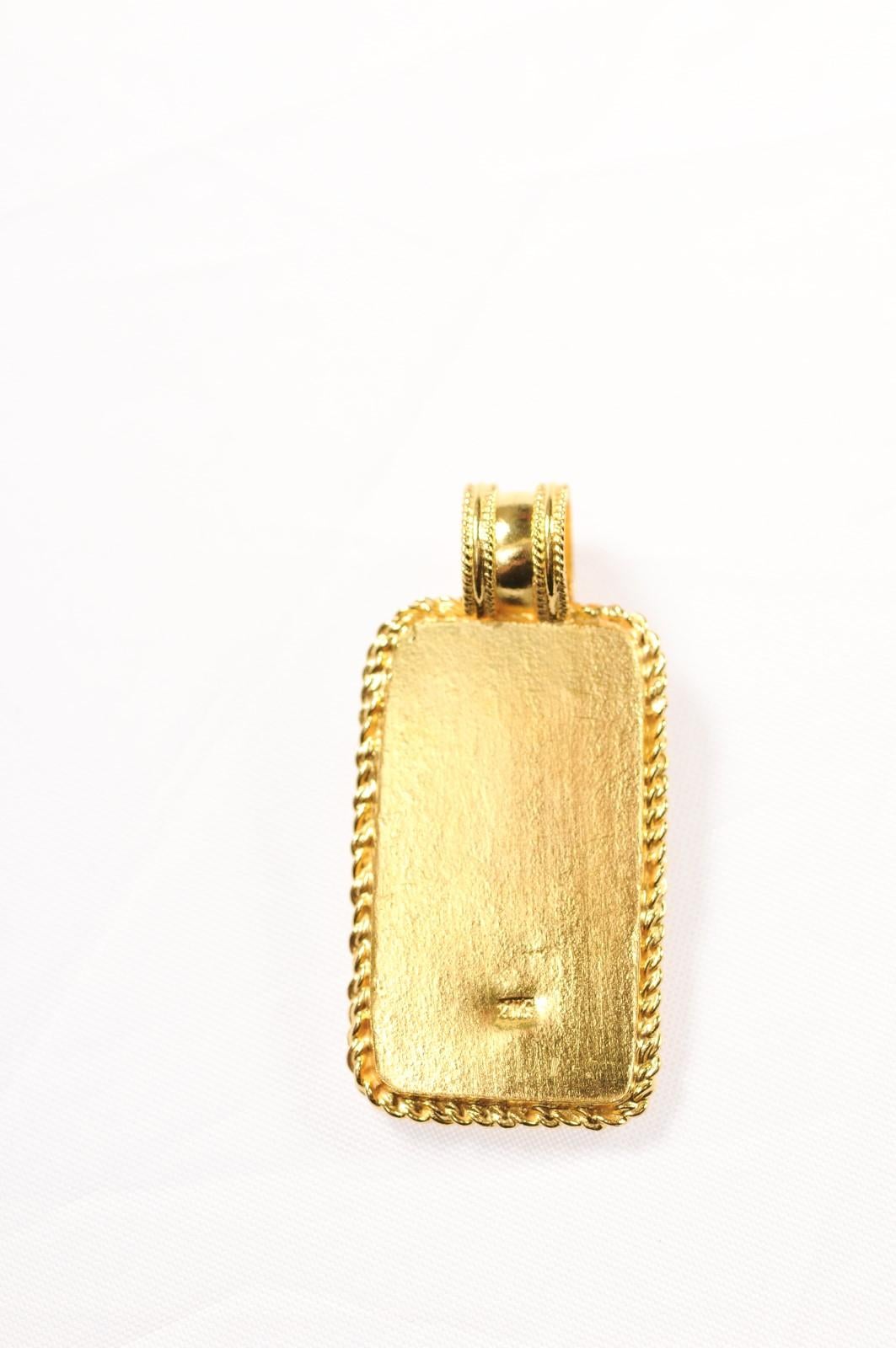 da uomo o donna Ciondolo con sigillo di sacerdote romano in oro 21 carati (solo il ciondolo) in vendita