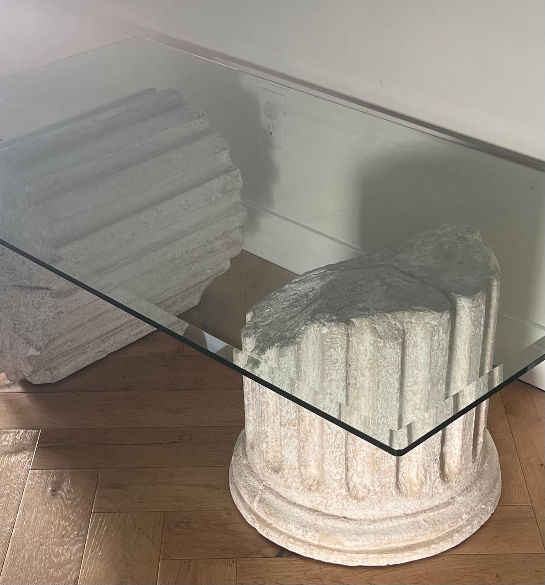 A Roman ruins coffee table after Gufram Capitello, late 20th century 3