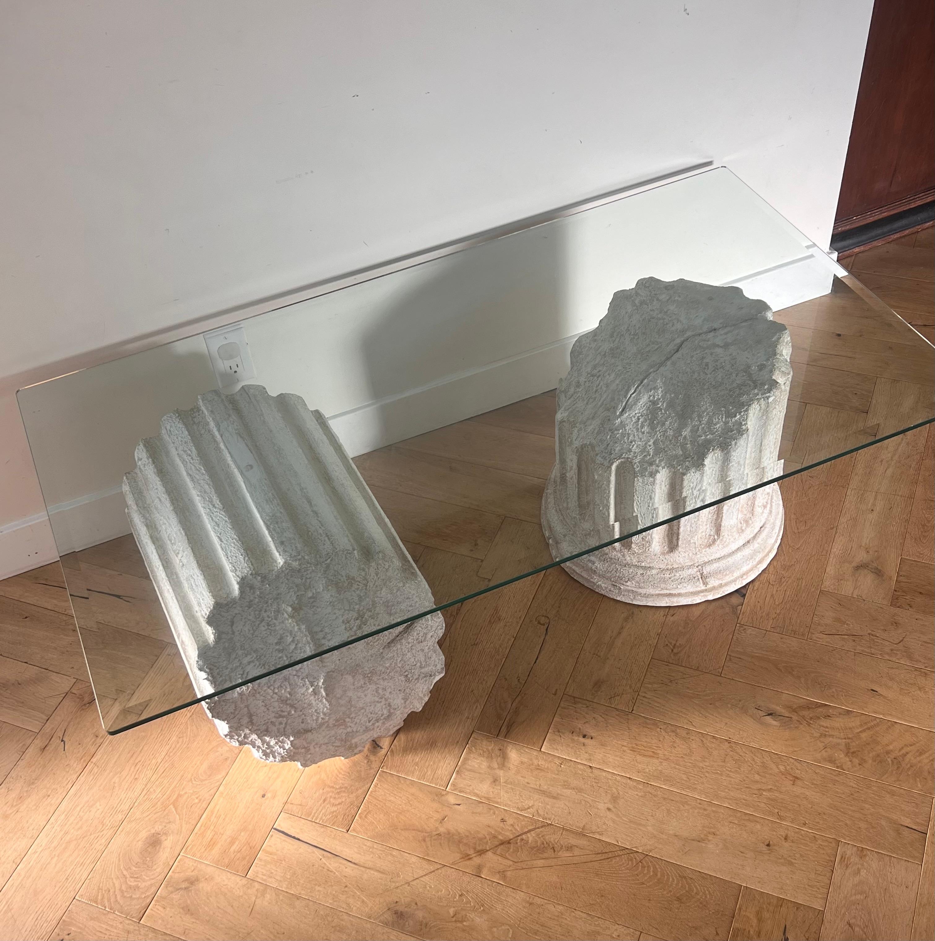A Roman ruins coffee table after Gufram Capitello, late 20th century 4