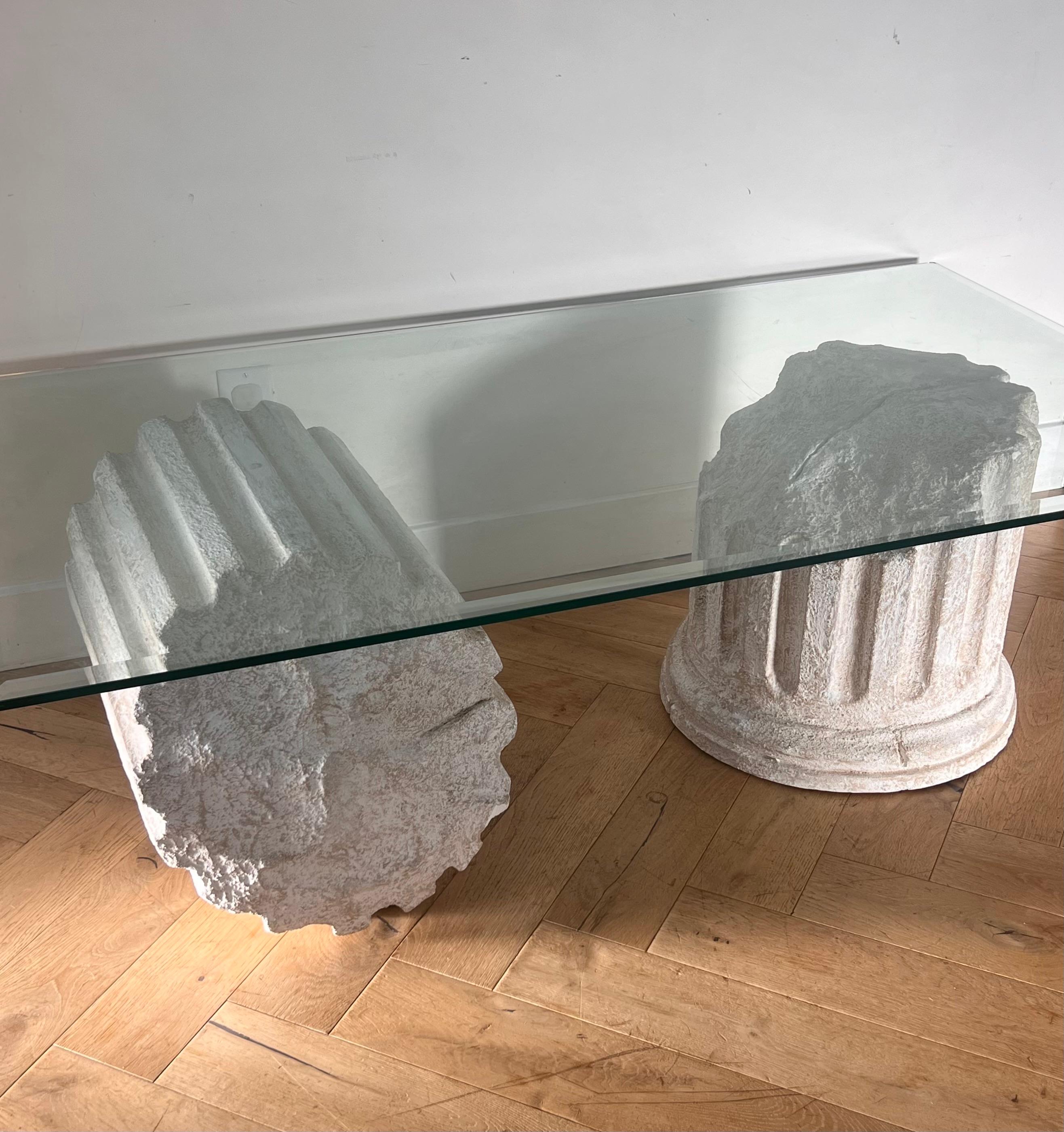 A Roman ruins coffee table after Gufram Capitello, late 20th century 5