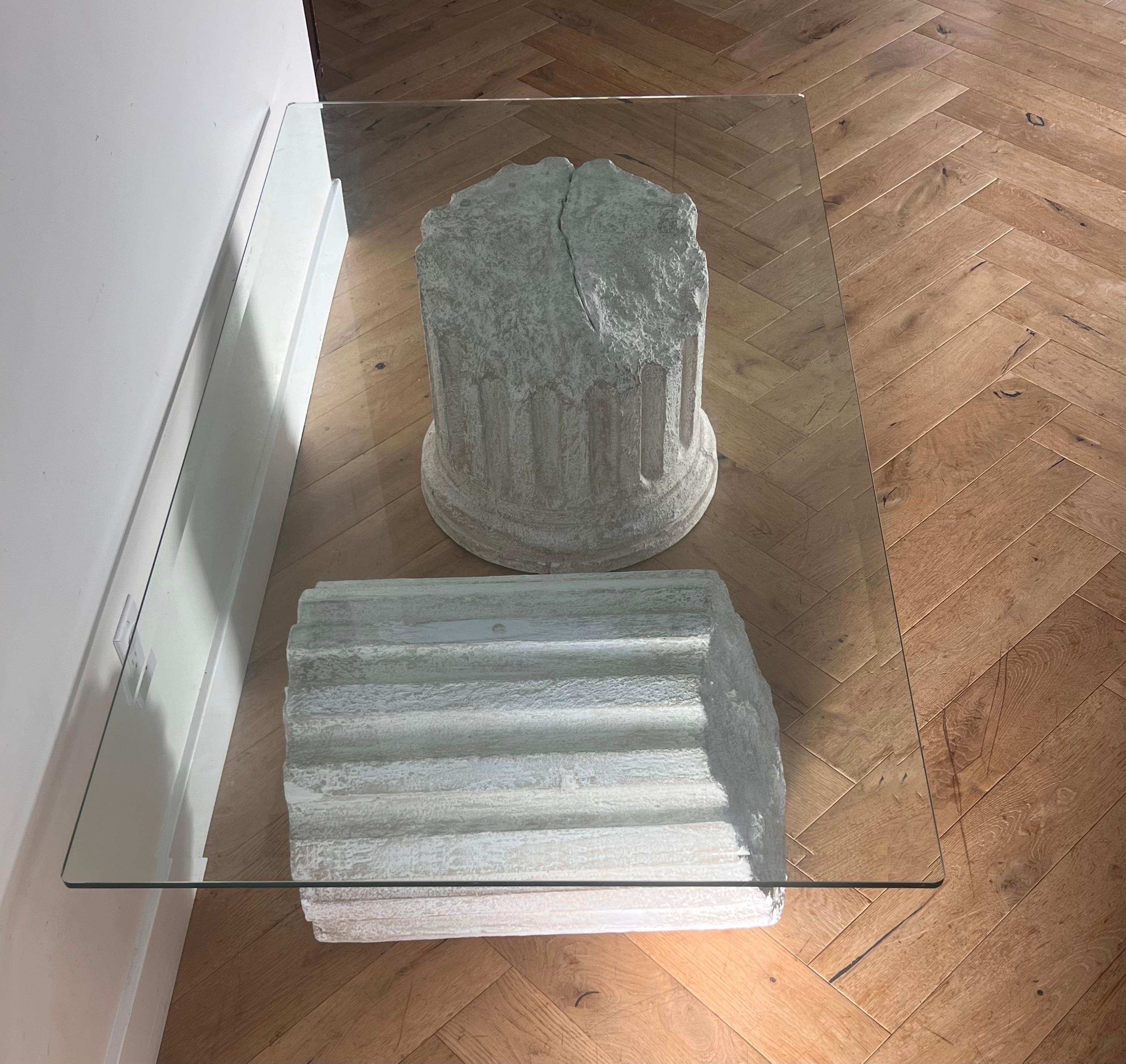 A Roman ruins coffee table after Gufram Capitello, late 20th century 8