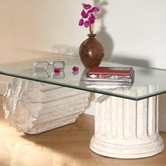 A Roman ruins coffee table after Gufram Capitello, late 20th century