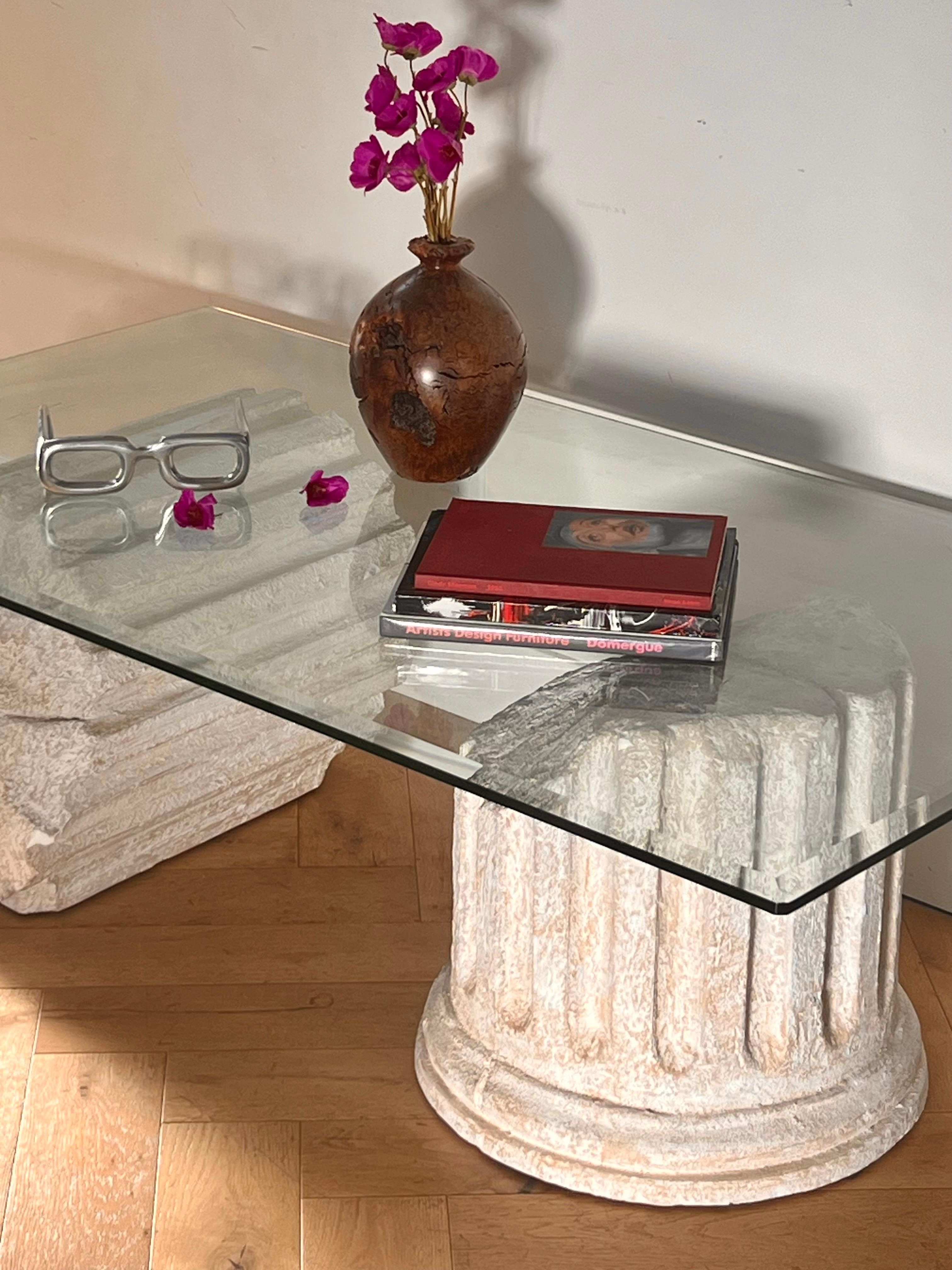 A Roman ruins coffee table after Gufram Capitello, late 20th century 1
