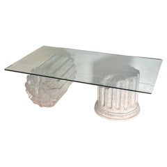 A Roman ruins coffee table after Gufram Capitello, late 20th century