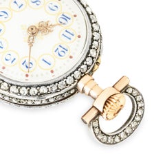 A Romanov Heirloom Gold Diamond & Sapphire Set Fob Watch C1890