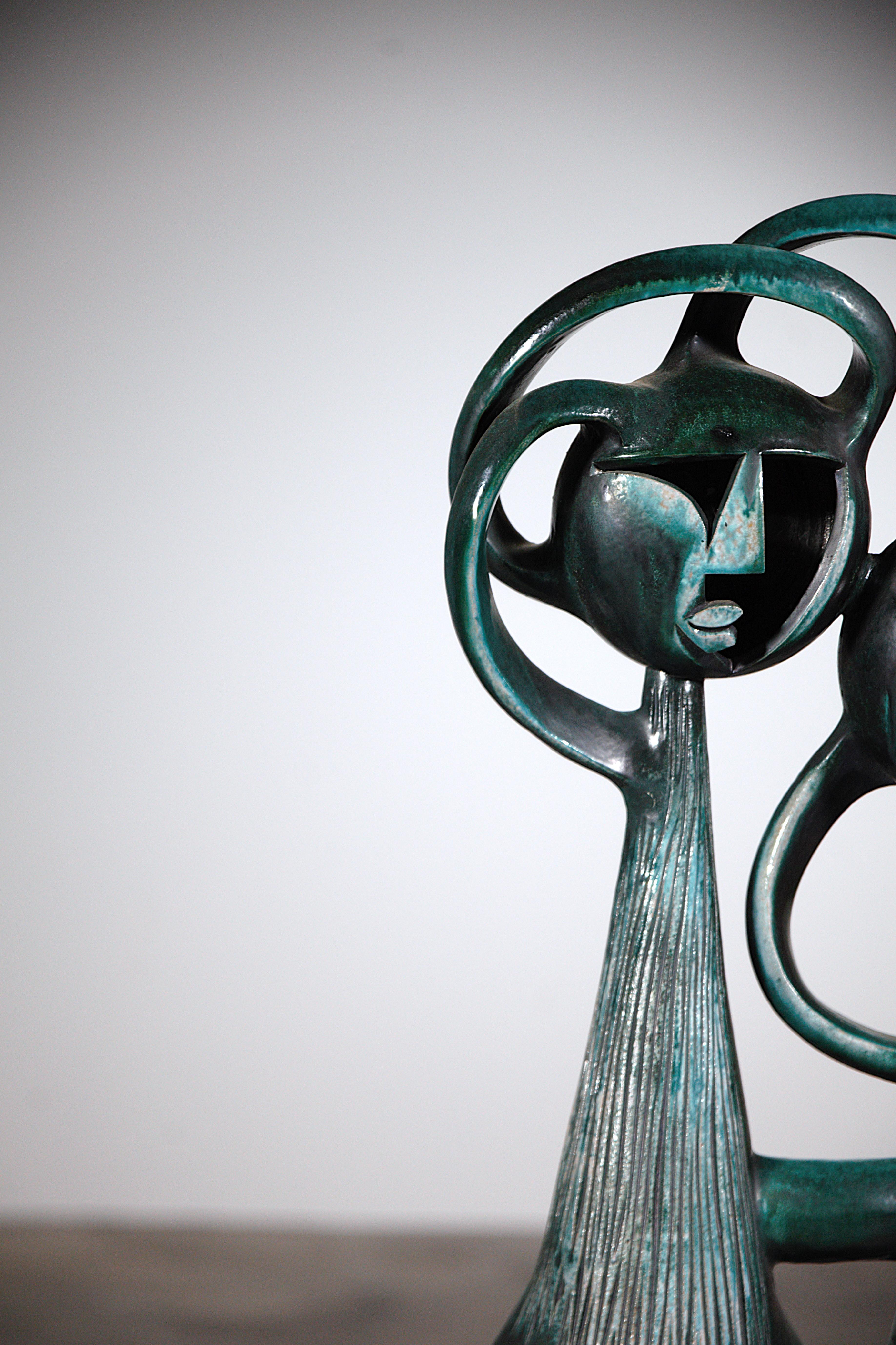 Fin du 20e siècle Sculpture romantique de Boleslaw Danikowski, France, 1970 en vente