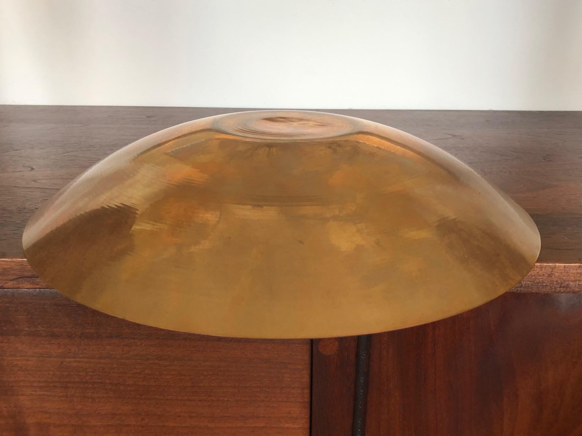 Mid-20th Century Ronald Hayes Pearson Large Brass Bowl