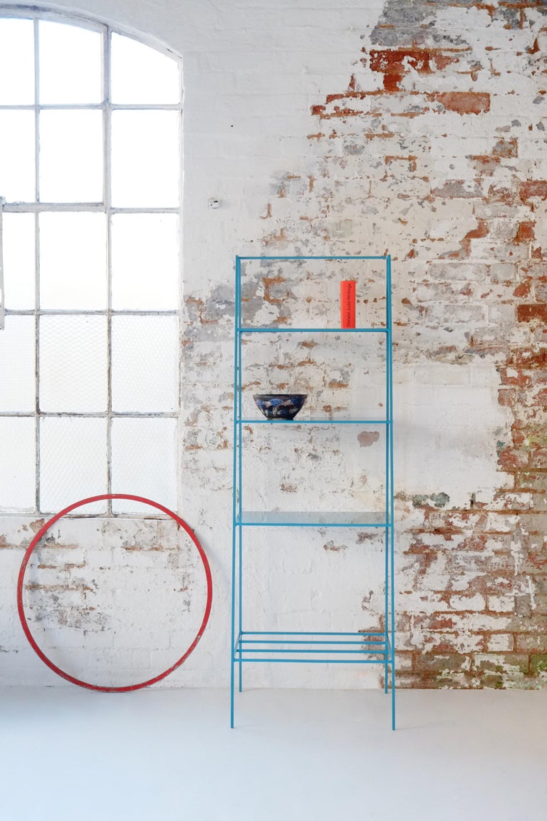 'A' Room Divider, Minimal Steel Metal Shelving For Sale at 1stDibs