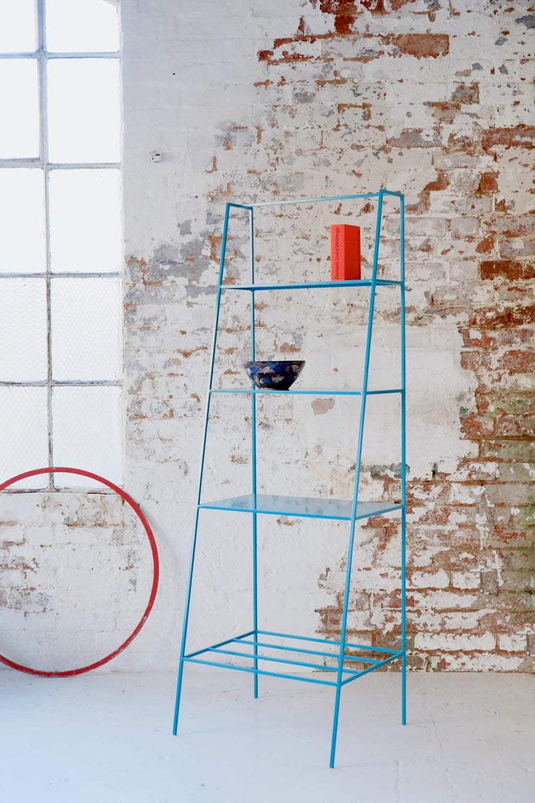 'A' Room Divider, Minimal Steel Metal Shelving For Sale at 1stDibs