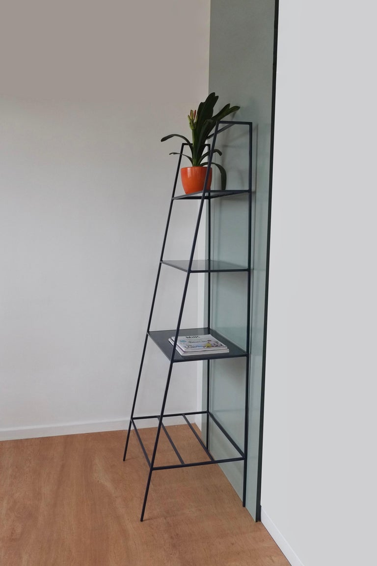 'A' Room Divider, Minimal Steel Metal Shelving For Sale at 1stDibs