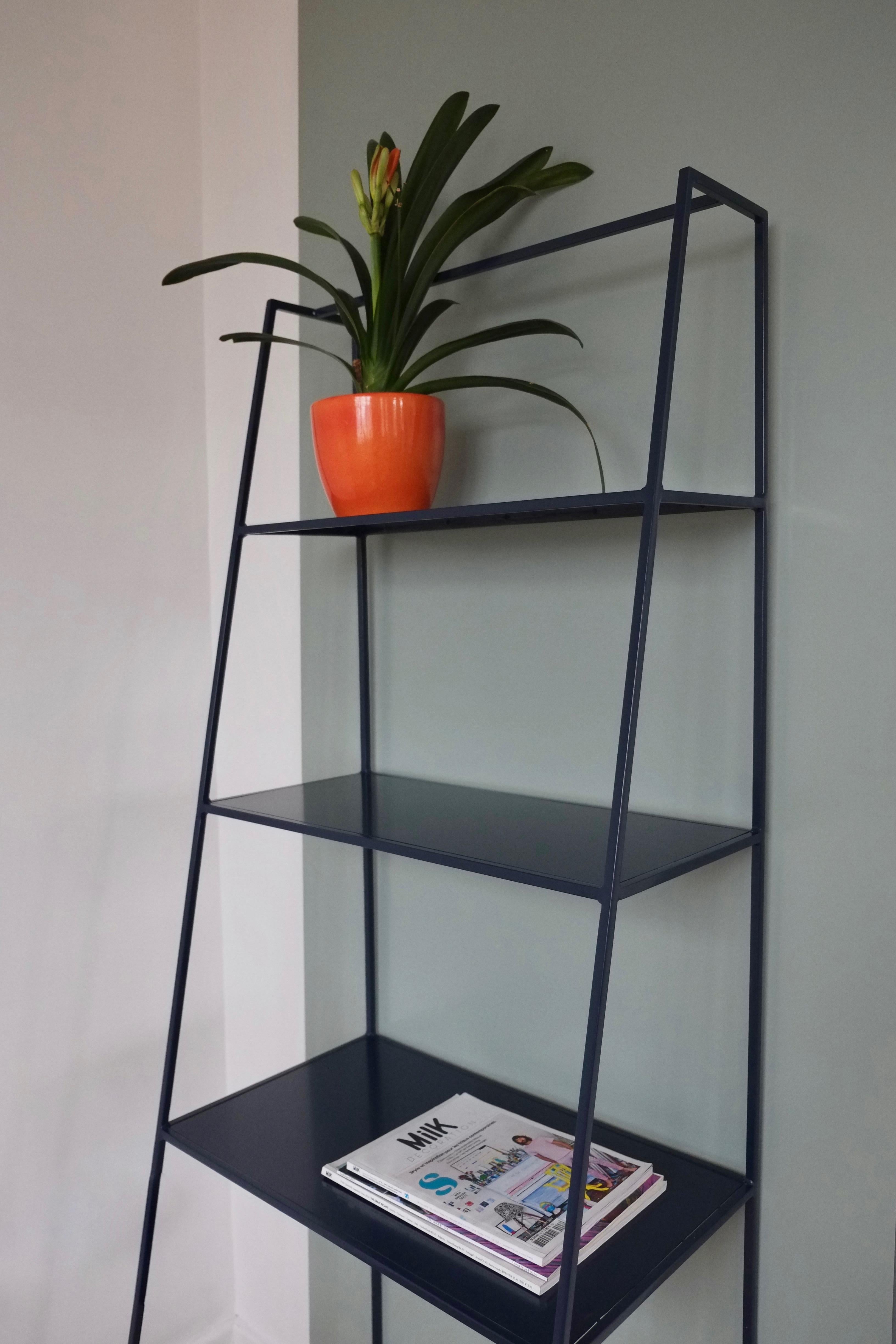 Modern Bookcase Room Divider - Minimal Steel Metal Shelving In New Condition For Sale In Leicester, GB