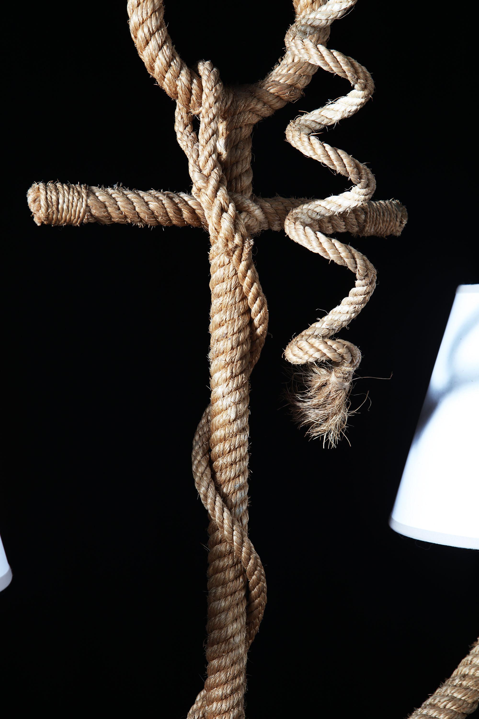 Rope Twist Achor Hanging Light by Audoux Minet 2