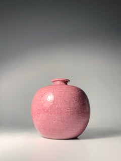 A Rose Bitossi Ceramic Vase by Aldo Londi