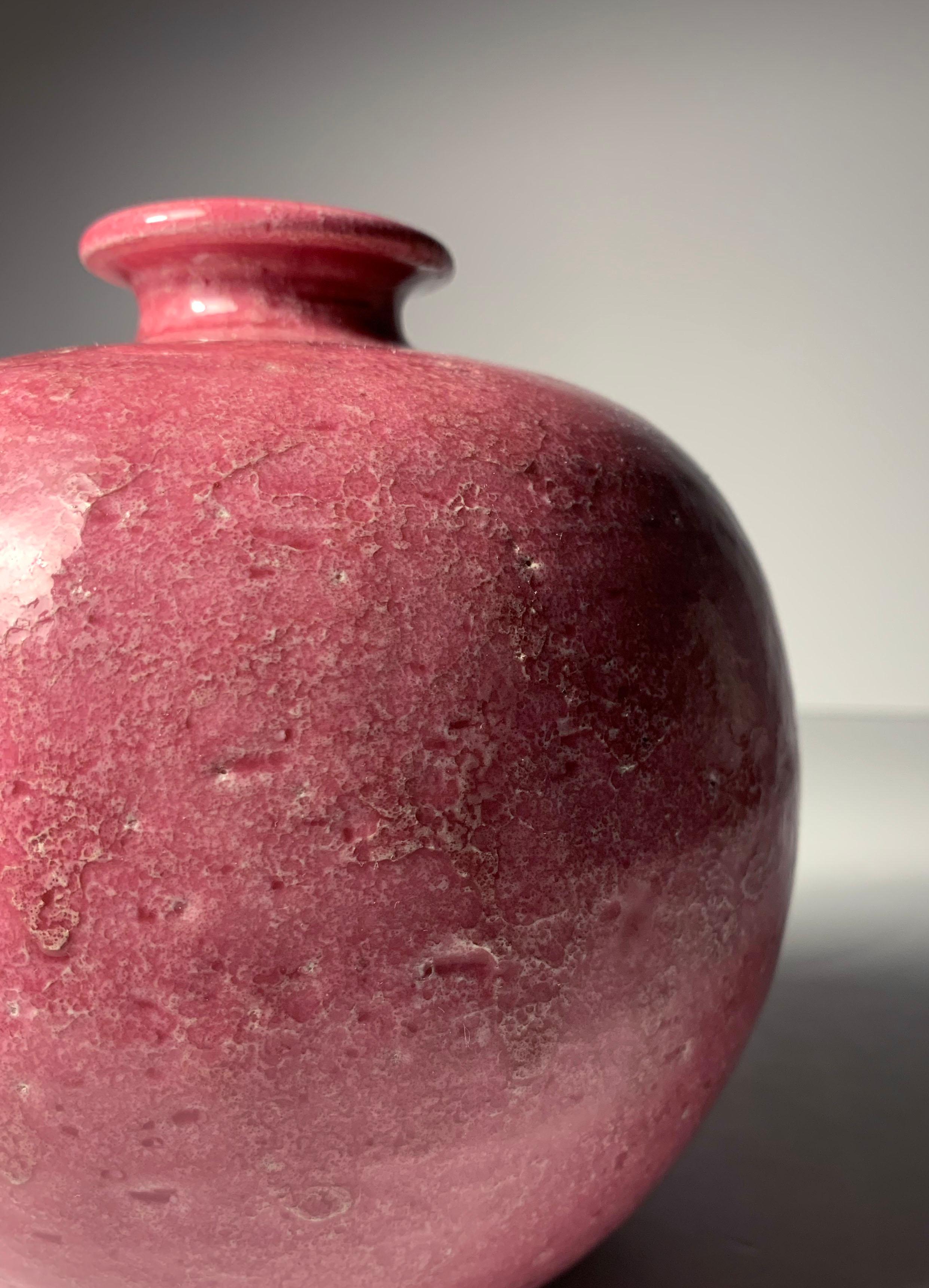 Mid-Century Modern A Rose Bitossi Ceramic Vase by Aldo Londi For Sale