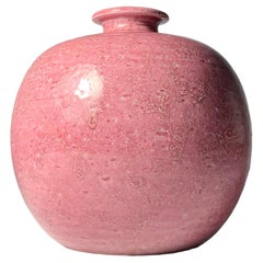 A Rose Bitossi Ceramic Vase by Aldo Londi