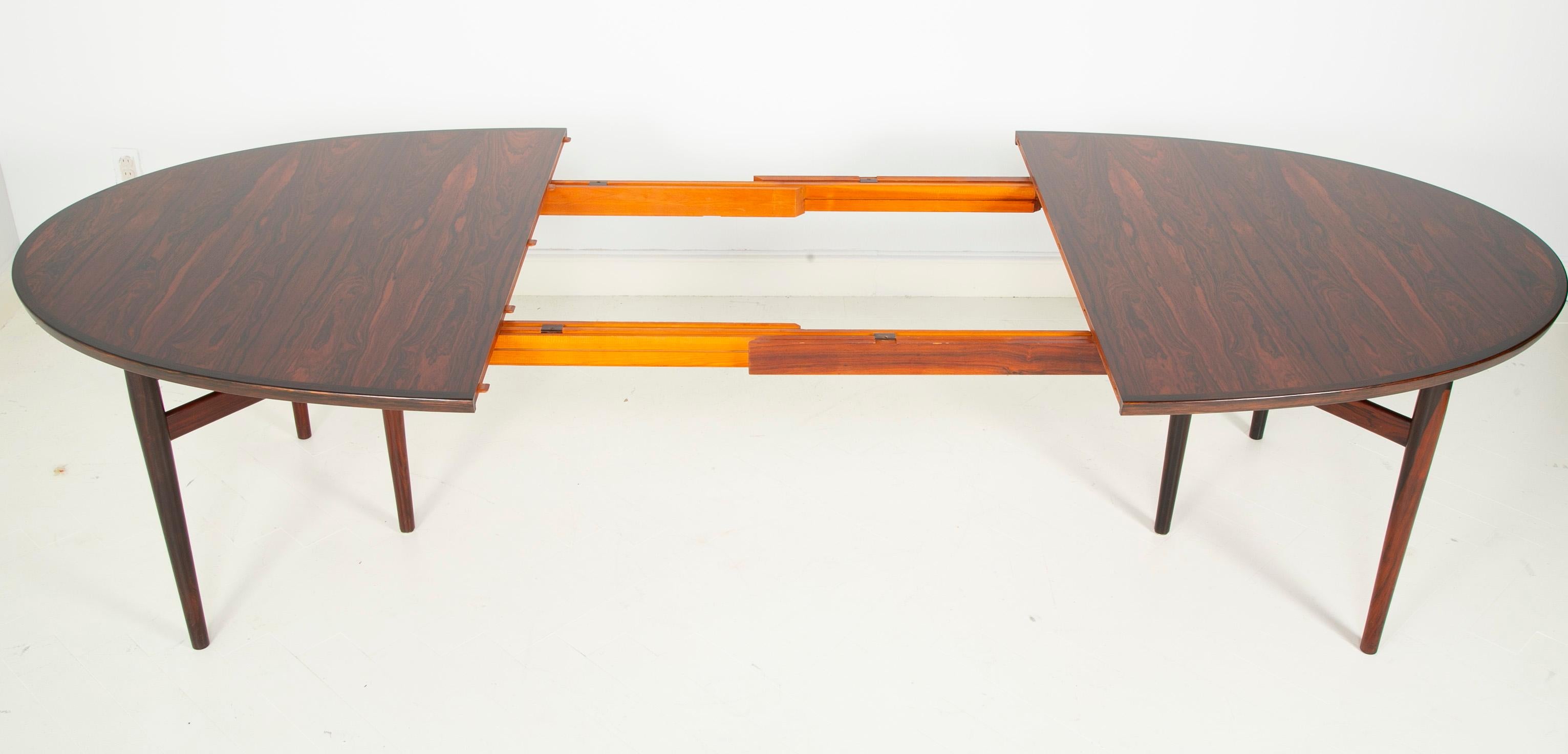Rosewood Dining Table Designed by Arne Vodder for Sibast Furniture 4