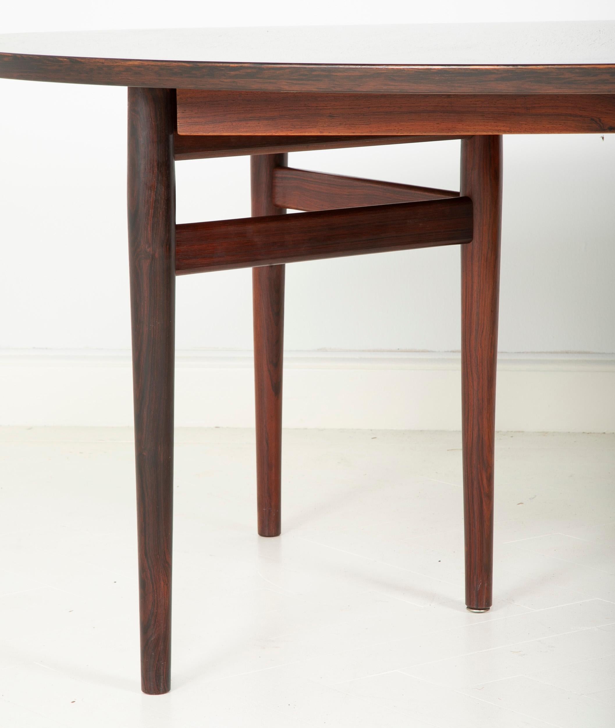 Rosewood Dining Table Designed by Arne Vodder for Sibast Furniture 8