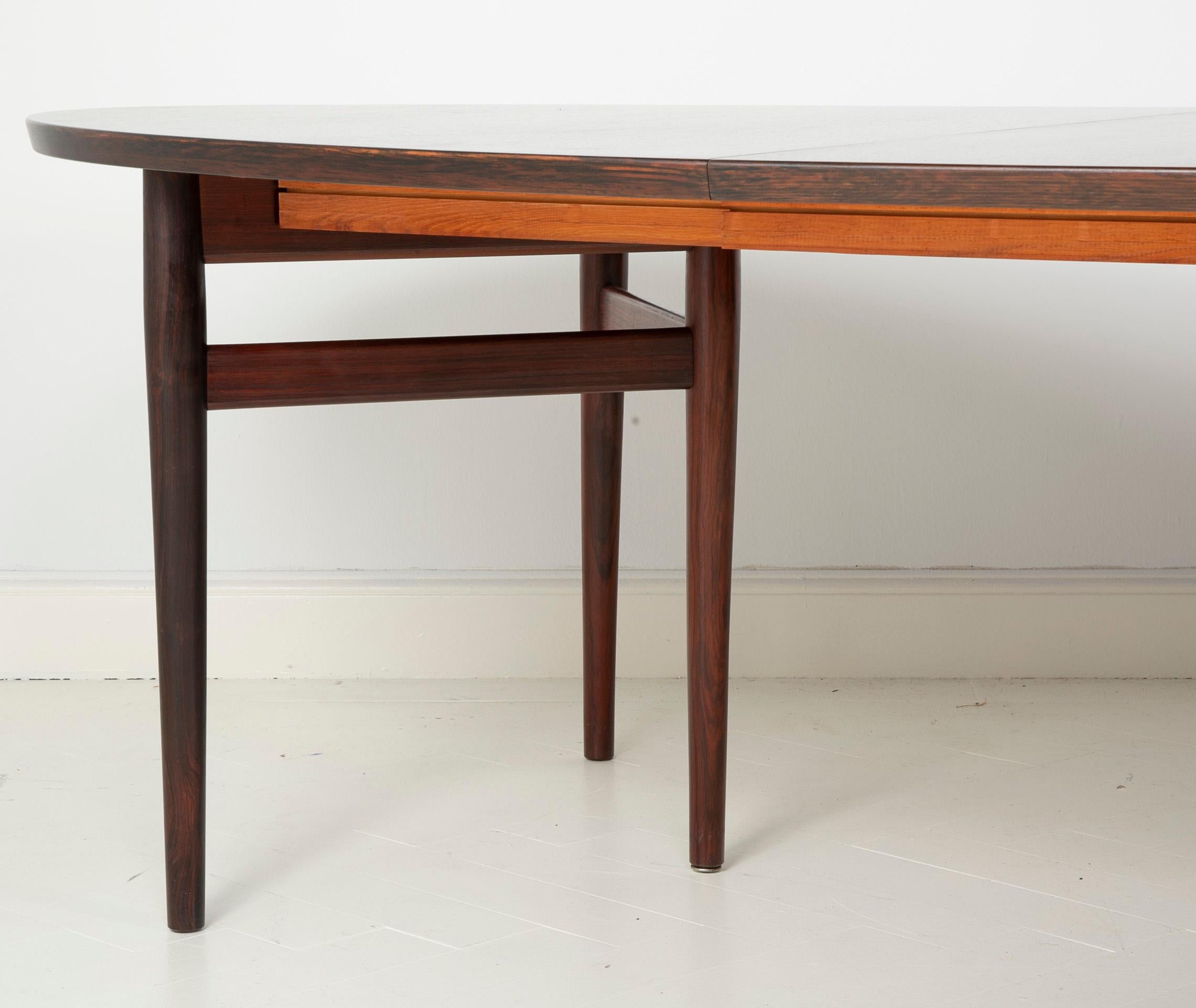 Danish Rosewood Dining Table Designed by Arne Vodder for Sibast Furniture