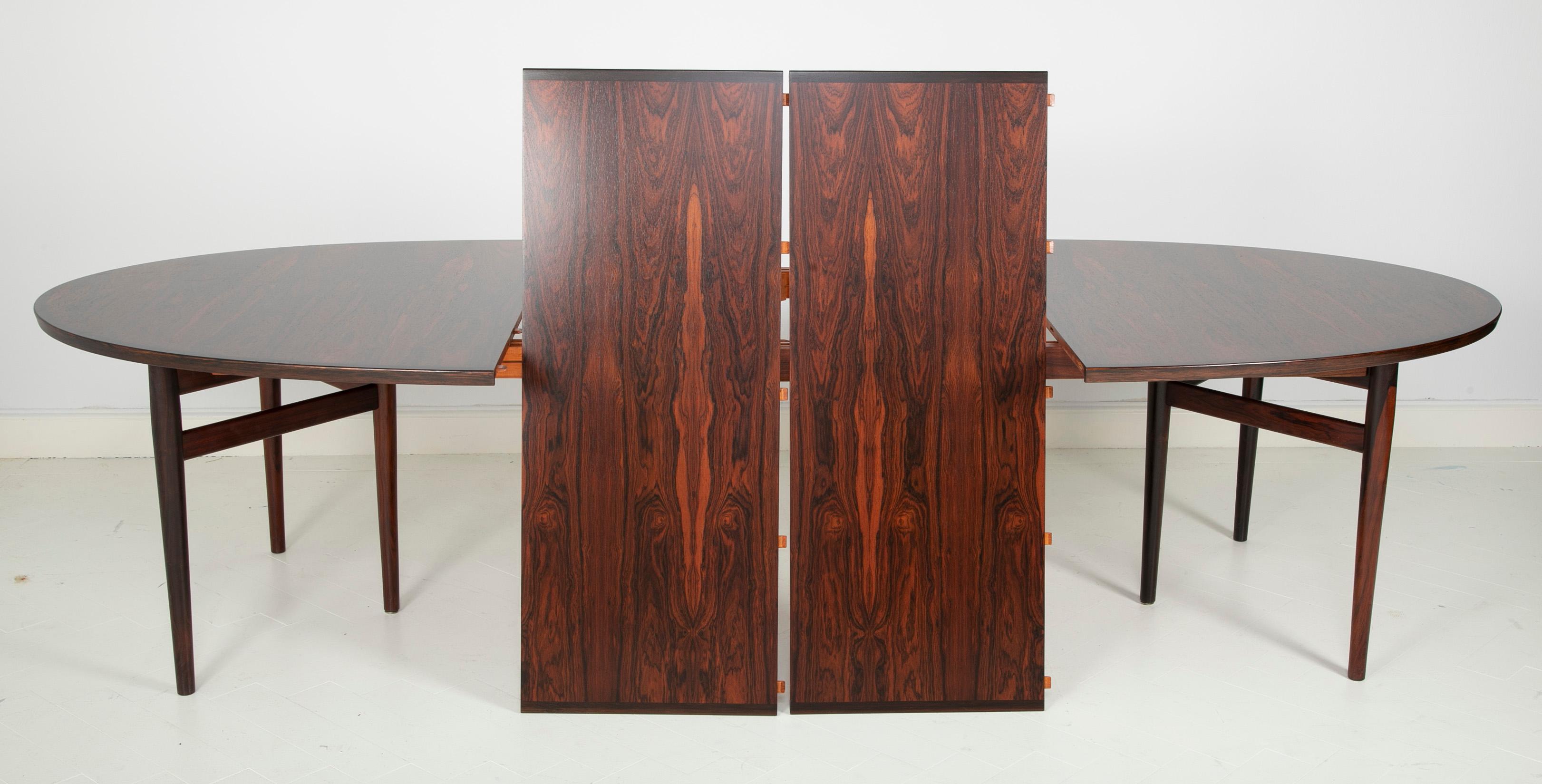 Rosewood Dining Table Designed by Arne Vodder for Sibast Furniture 3