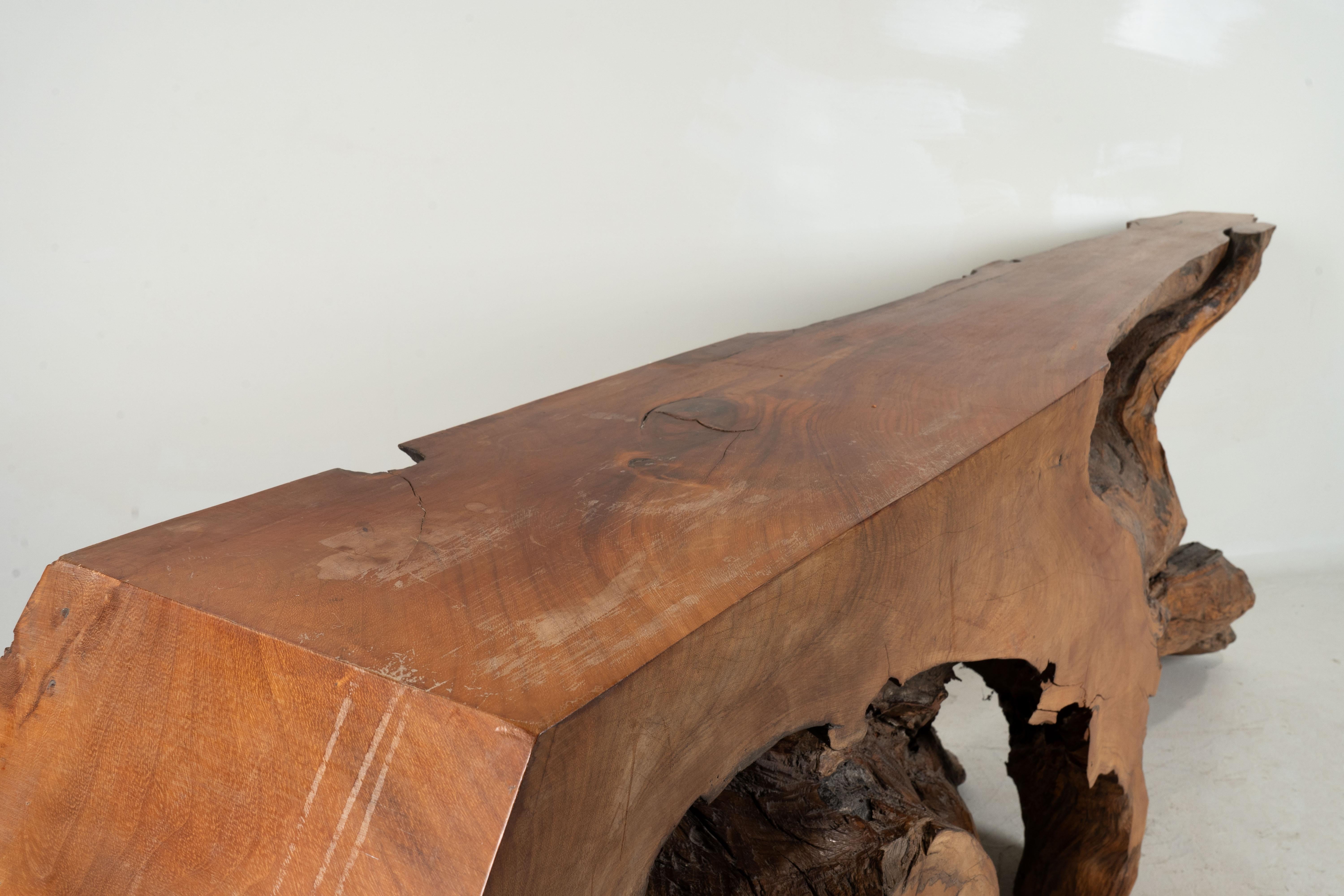 A Rosewood Tree Root Console Table In Good Condition In Chicago, IL