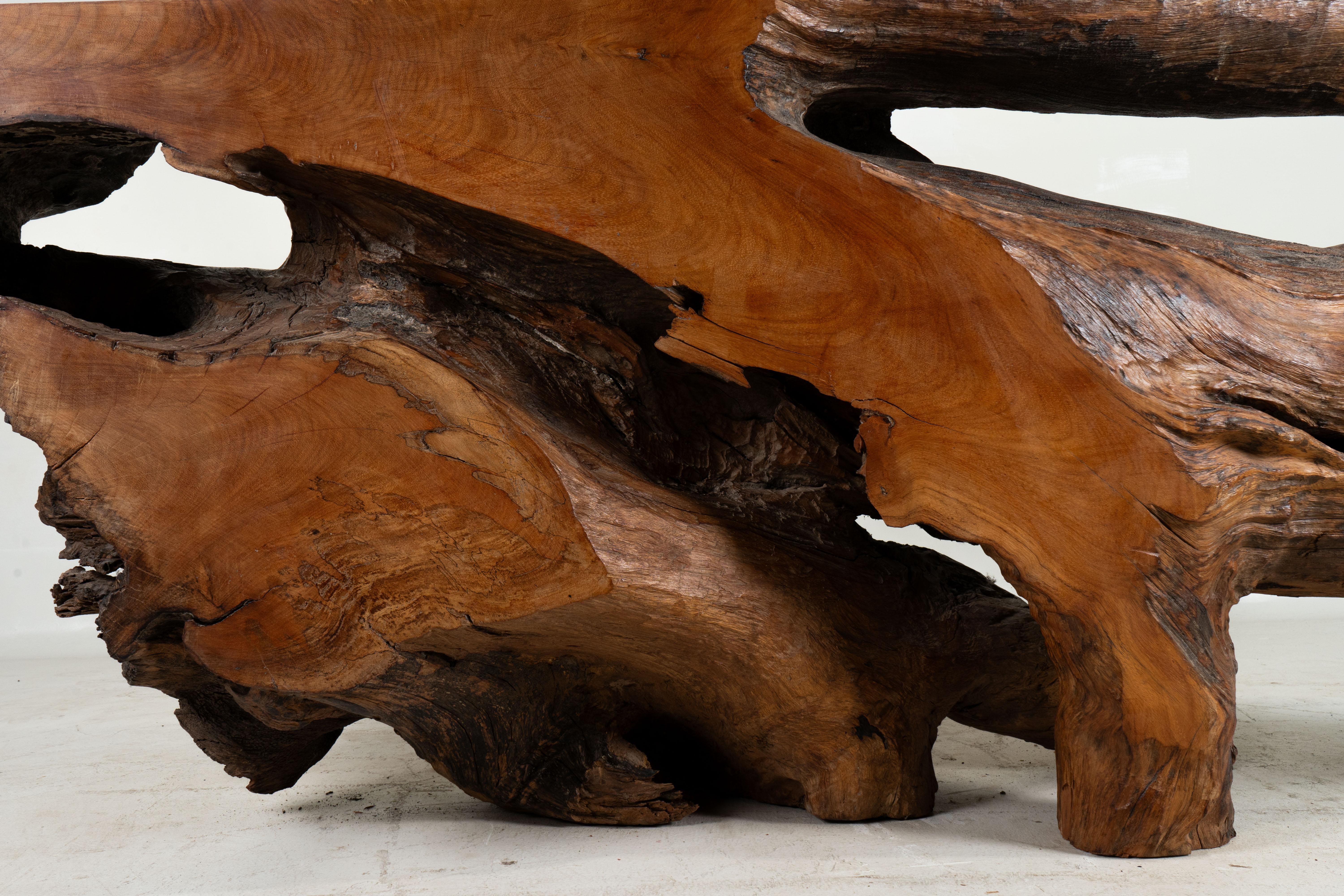 A Rosewood Tree Root Console Table 4
