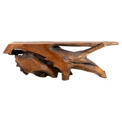 A Rosewood Tree Root Console Table