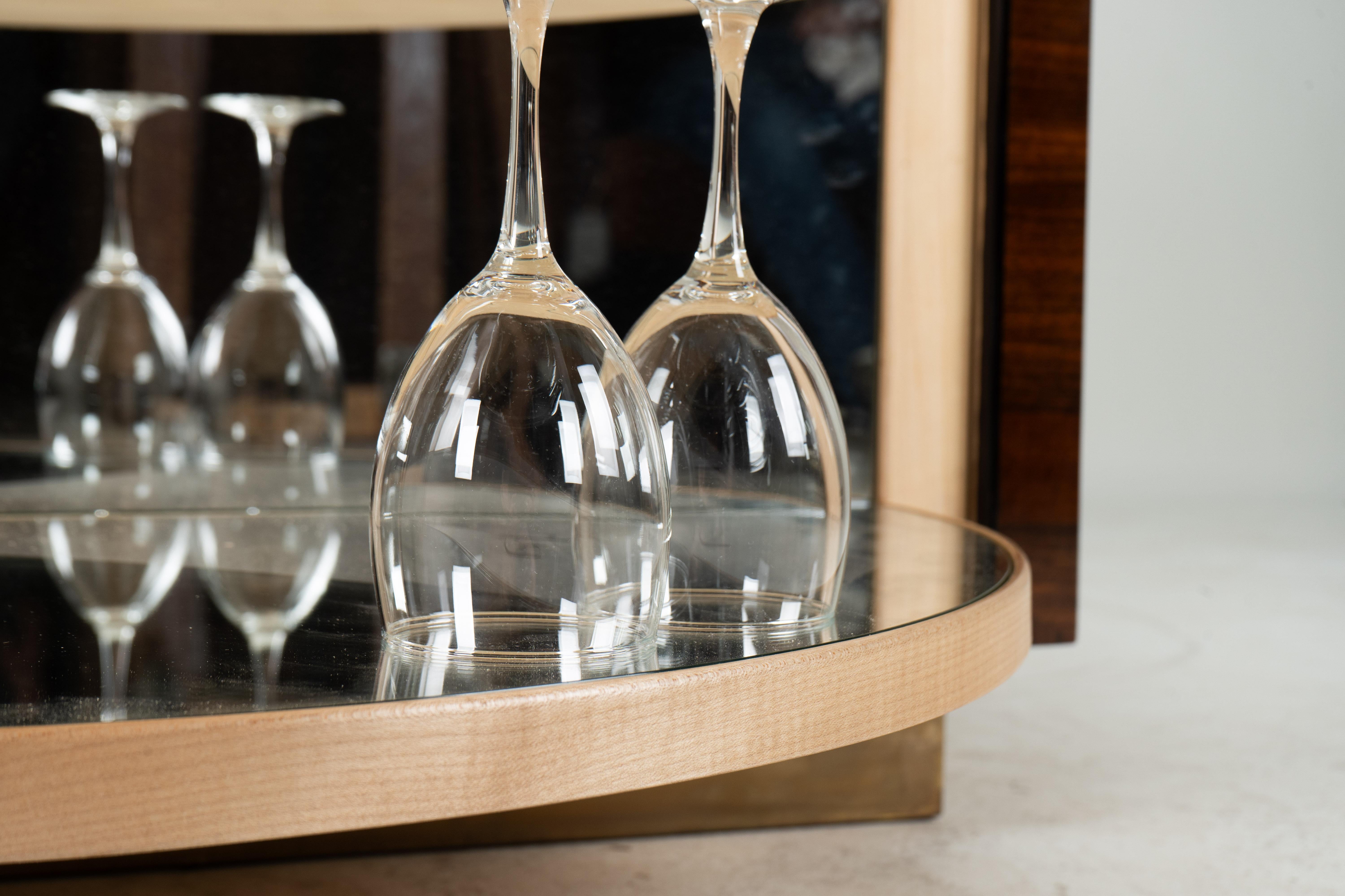 A Rotating Art Deco Style Bar Cabinet For Sale 4