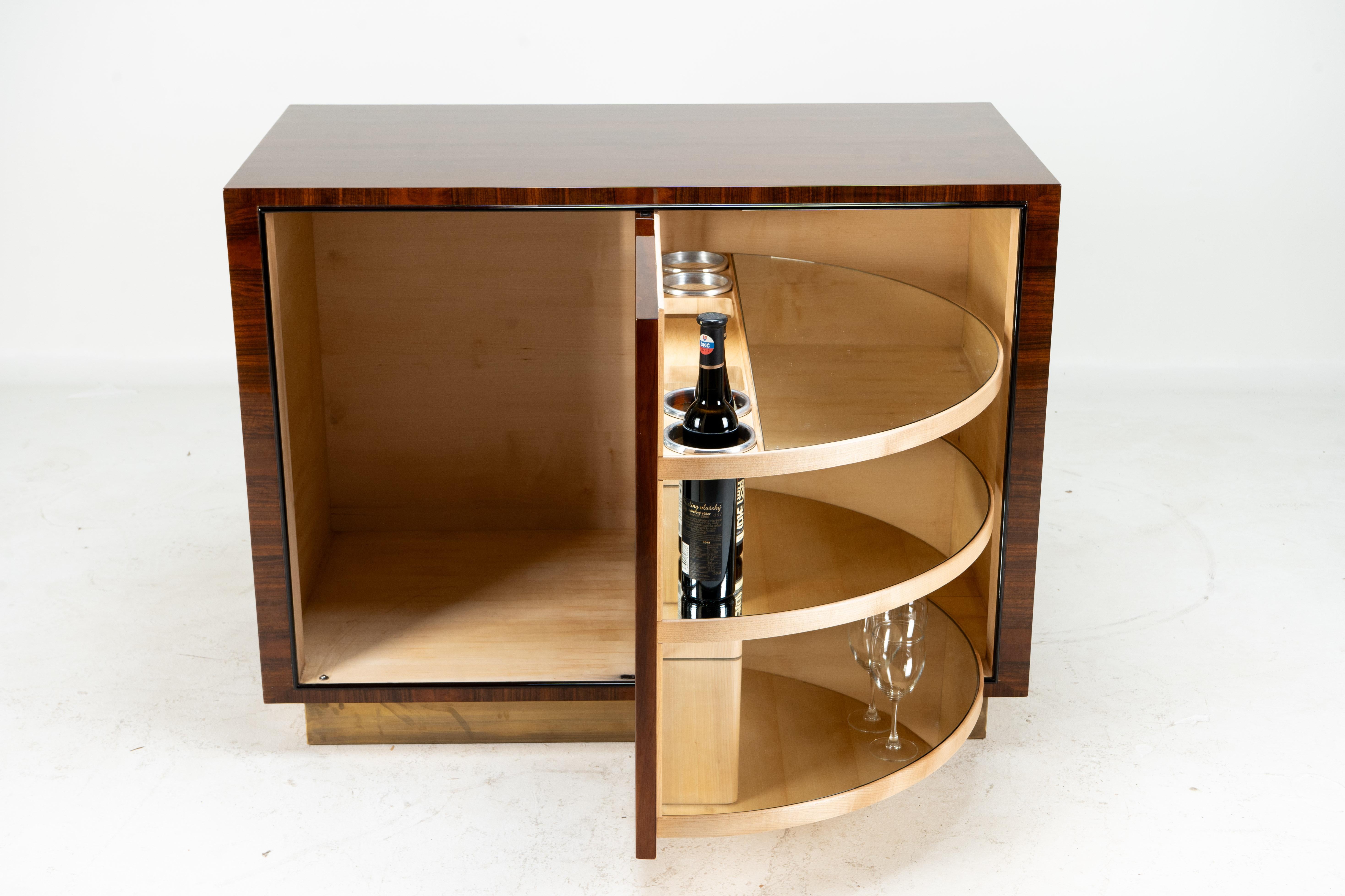 Hungarian A Rotating Art Deco Style Bar Cabinet For Sale
