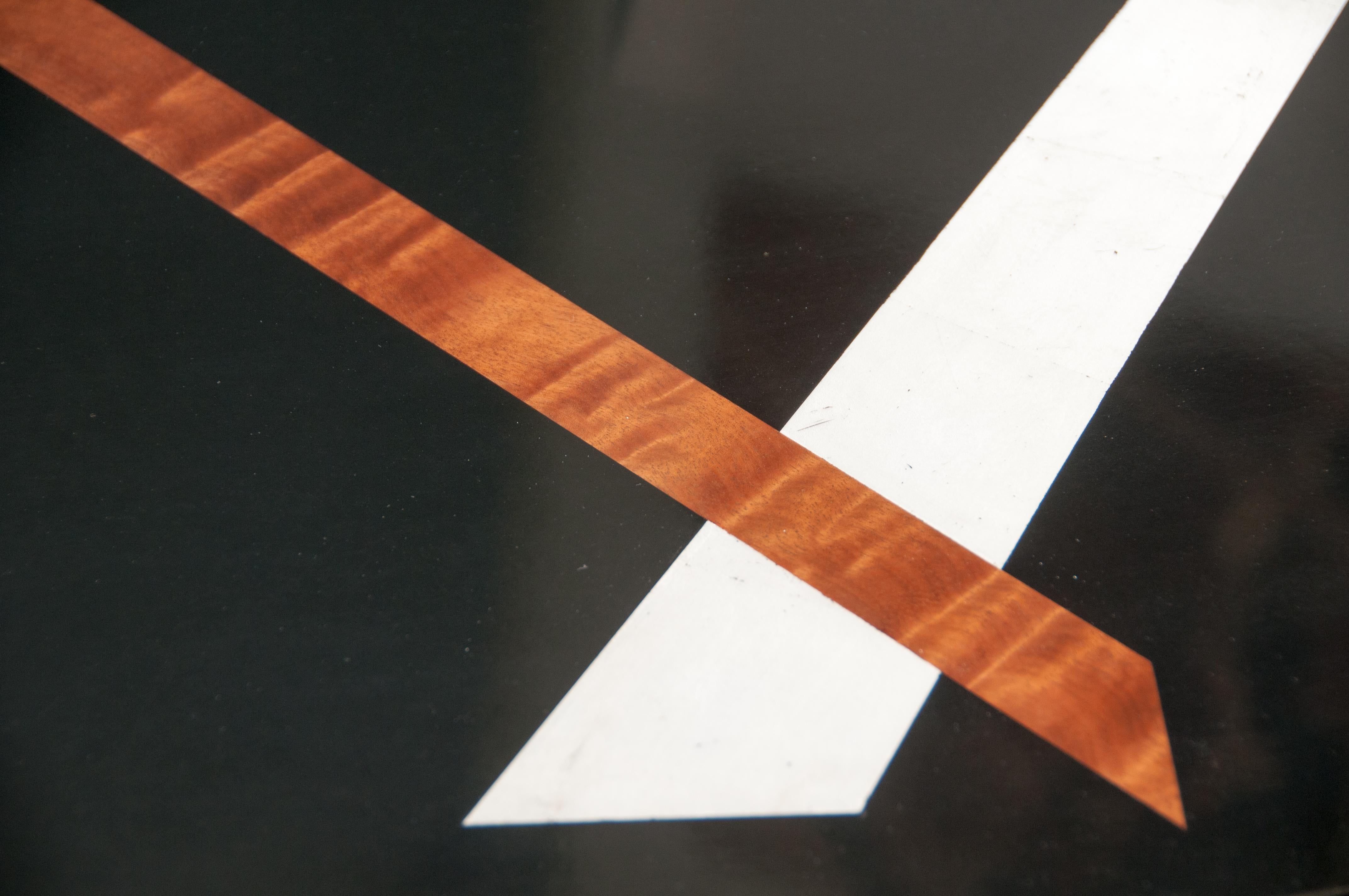 North American A Round Abstract Expressionism Sculptural Gilt And Colored Wood Center Table For Sale