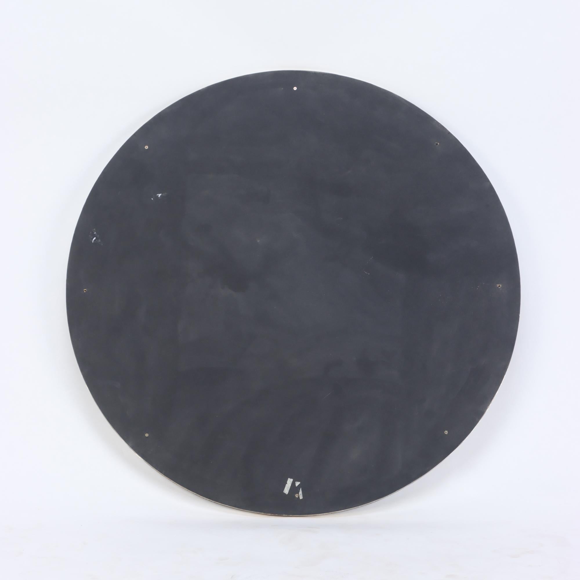 Round Horn Mirror in the Manner of Karl Springer, Contemporary 4