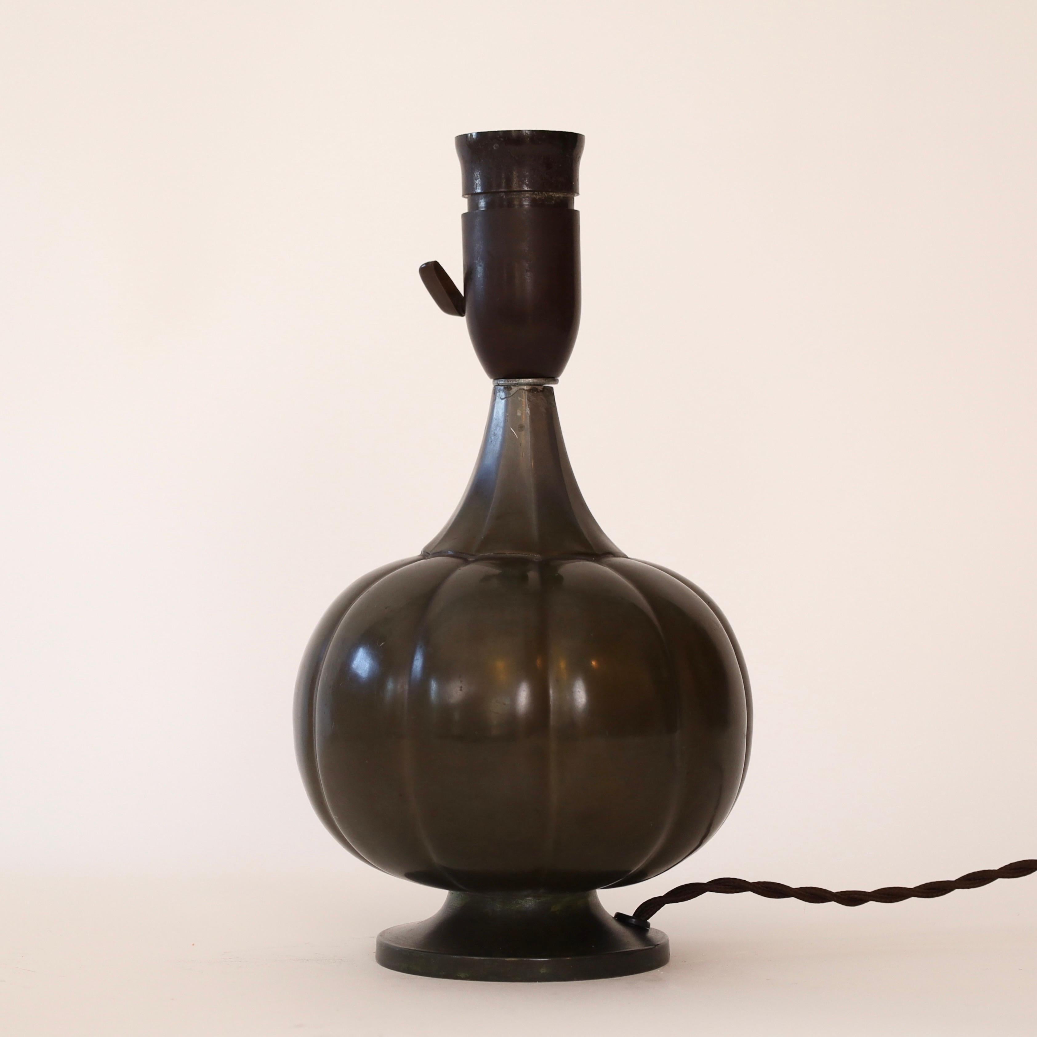A round Just Andersen Table Lamp, 1920s, Denmark For Sale 1