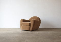 A Round Leaning Club Chair, Upholstered in Pure Alpaca
