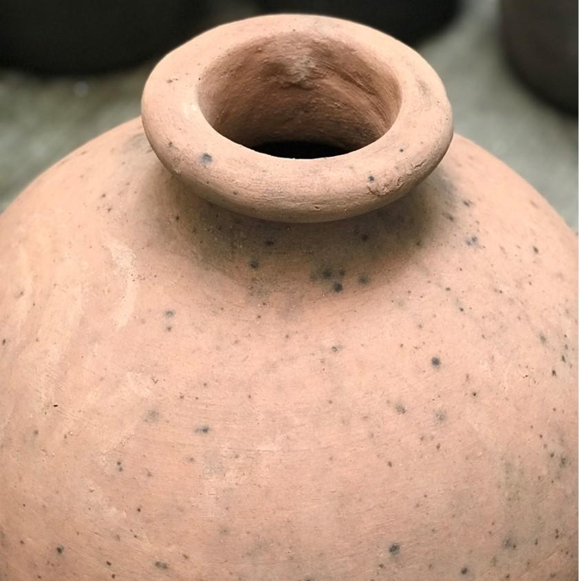 Mexican Round Terracotta Vessel from Mexico