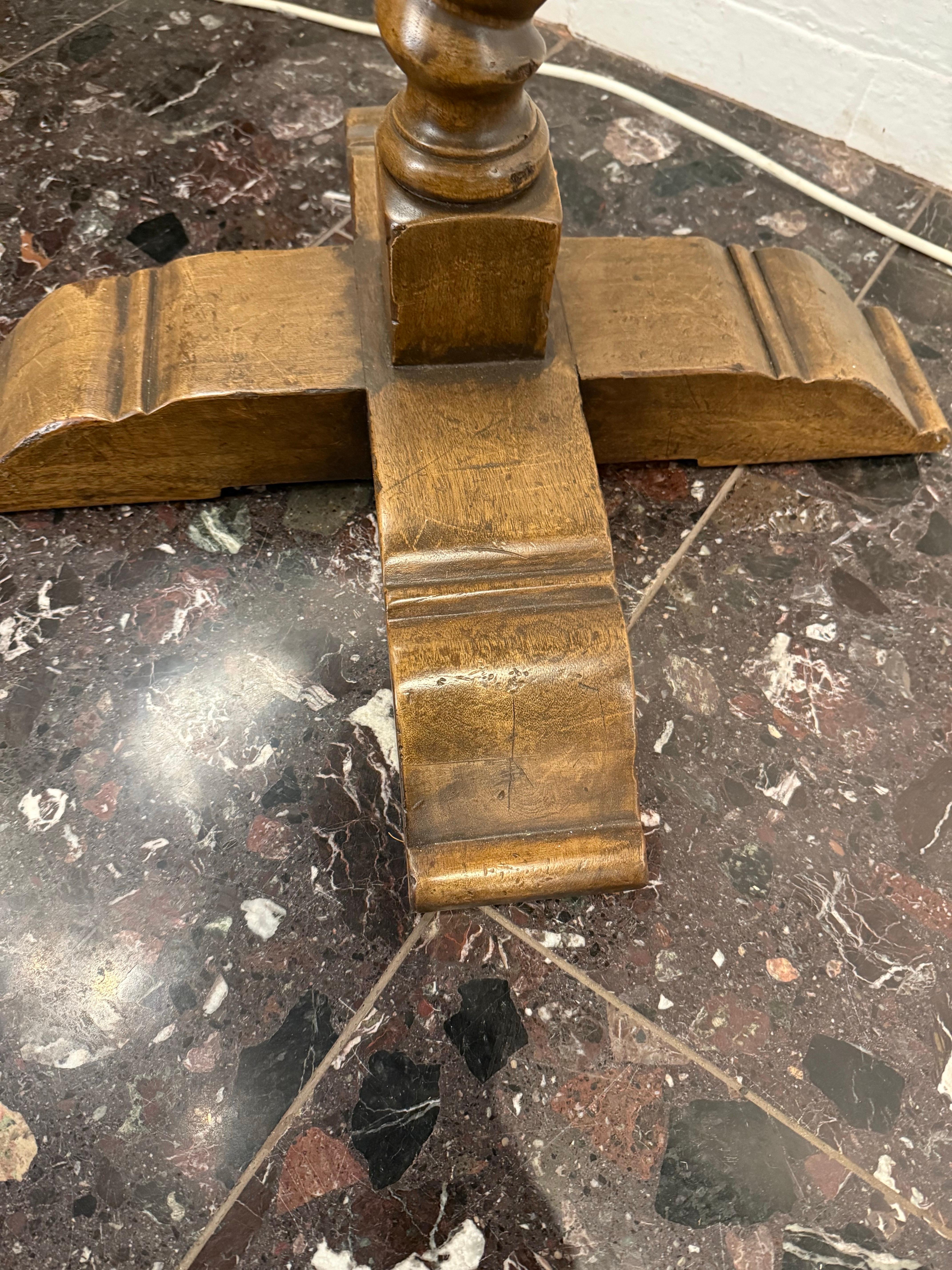 A Round Wooden Occassional Table with Barley Twist Pedestal For Sale 3