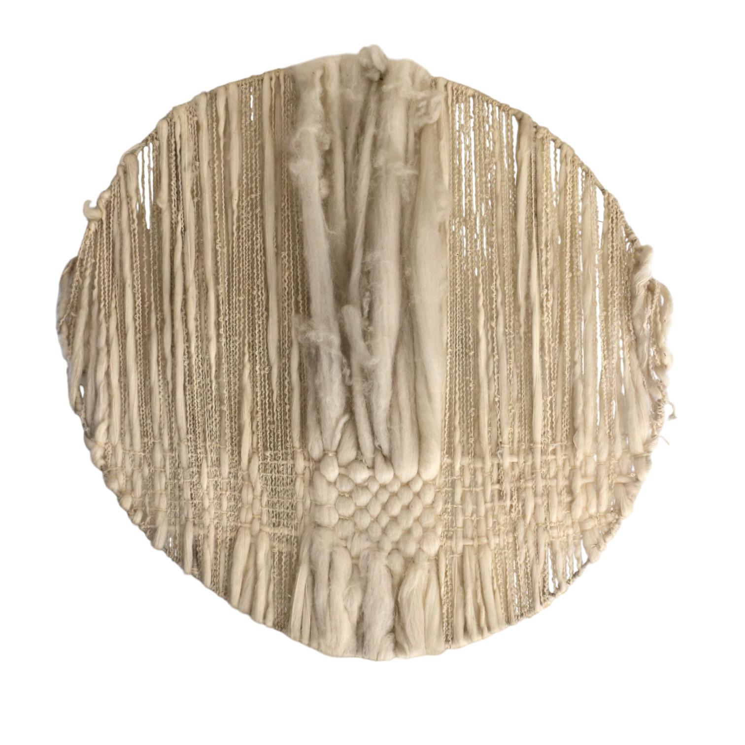 Mid-20th Century A round wool sconce, France 50s. For Sale