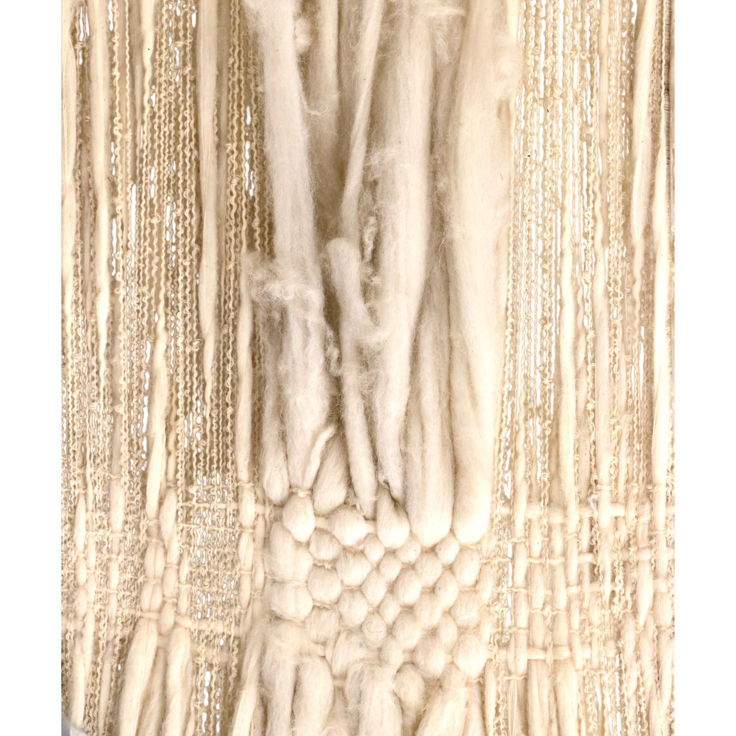 Wool A round wool sconce, France 50s. For Sale