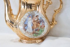 Royal 22-Karat Gold Set of Stamped Bavaria Tea Set Beautiful Hand-Painted Design