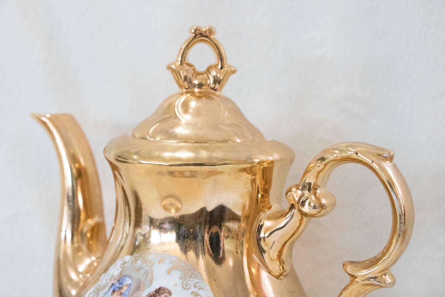 bavaria tea set gold