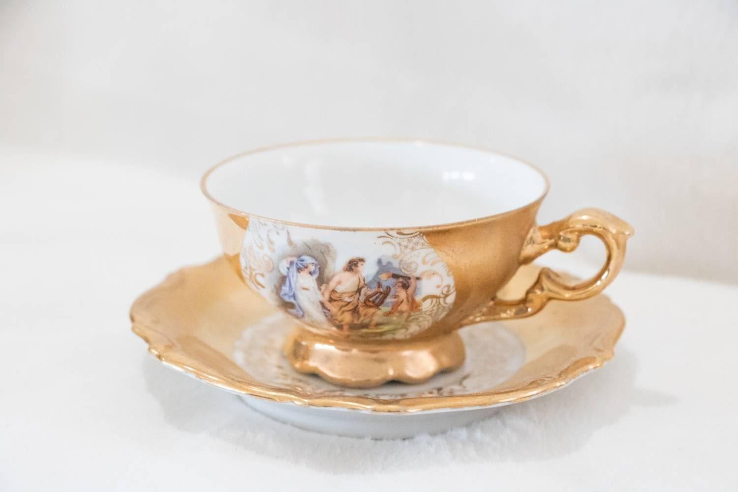 bavaria gold plated tea set