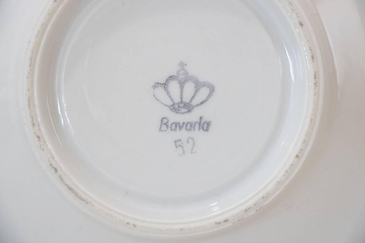 Rococo Royal 22-Karat Gold Set of Stamped Bavaria Tea Set Beautiful Hand-Painted Design