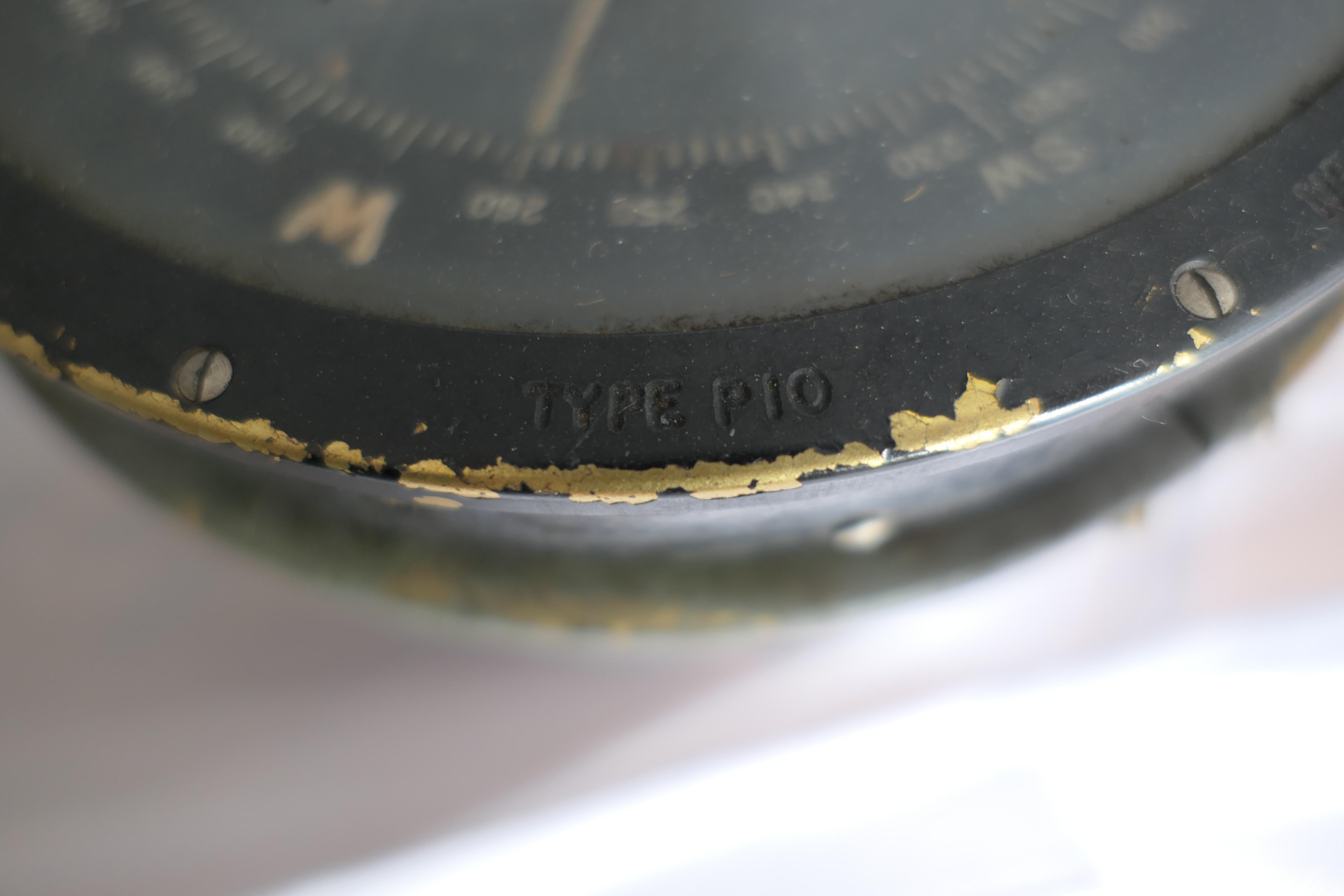 Brass A Royal Air Force P10 Aircraft Compass No. 23145 T M    For Sale