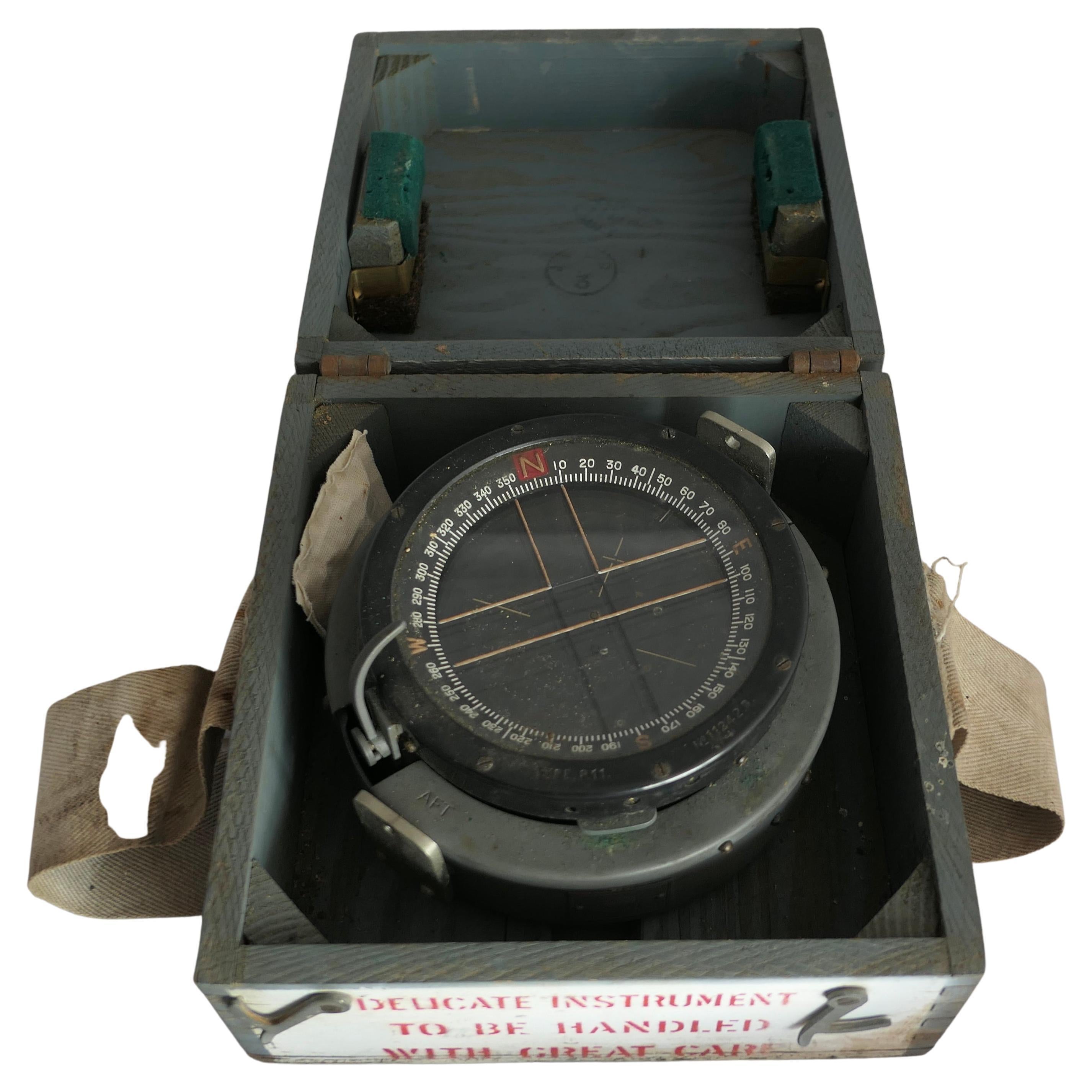  A Royal Air Force P11 Aircraft Compass No. 11242 D      For Sale