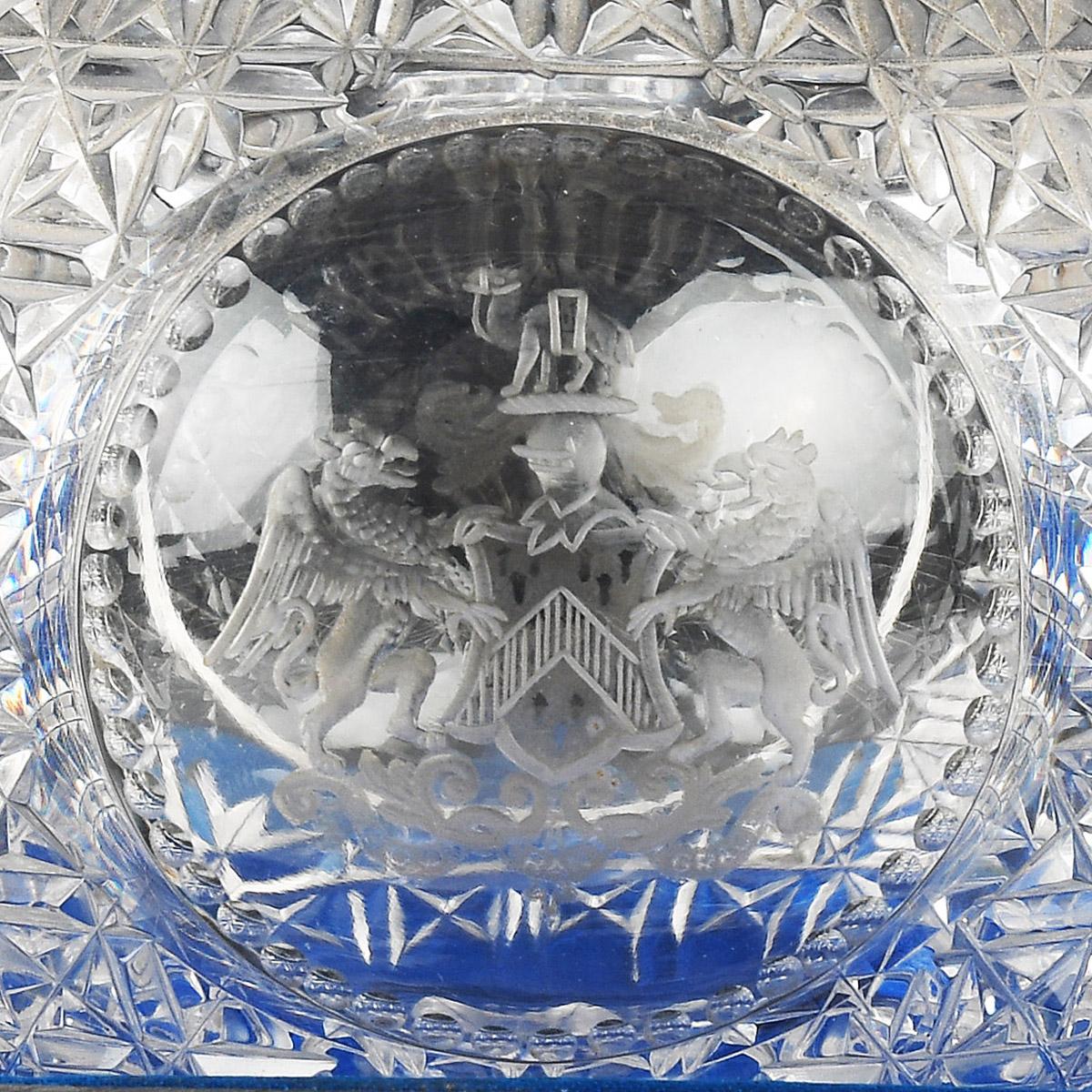 A Royal Commemorative Cut Crystal Glass 1887 Golden Jubilee Scent Bottle For Sale 2