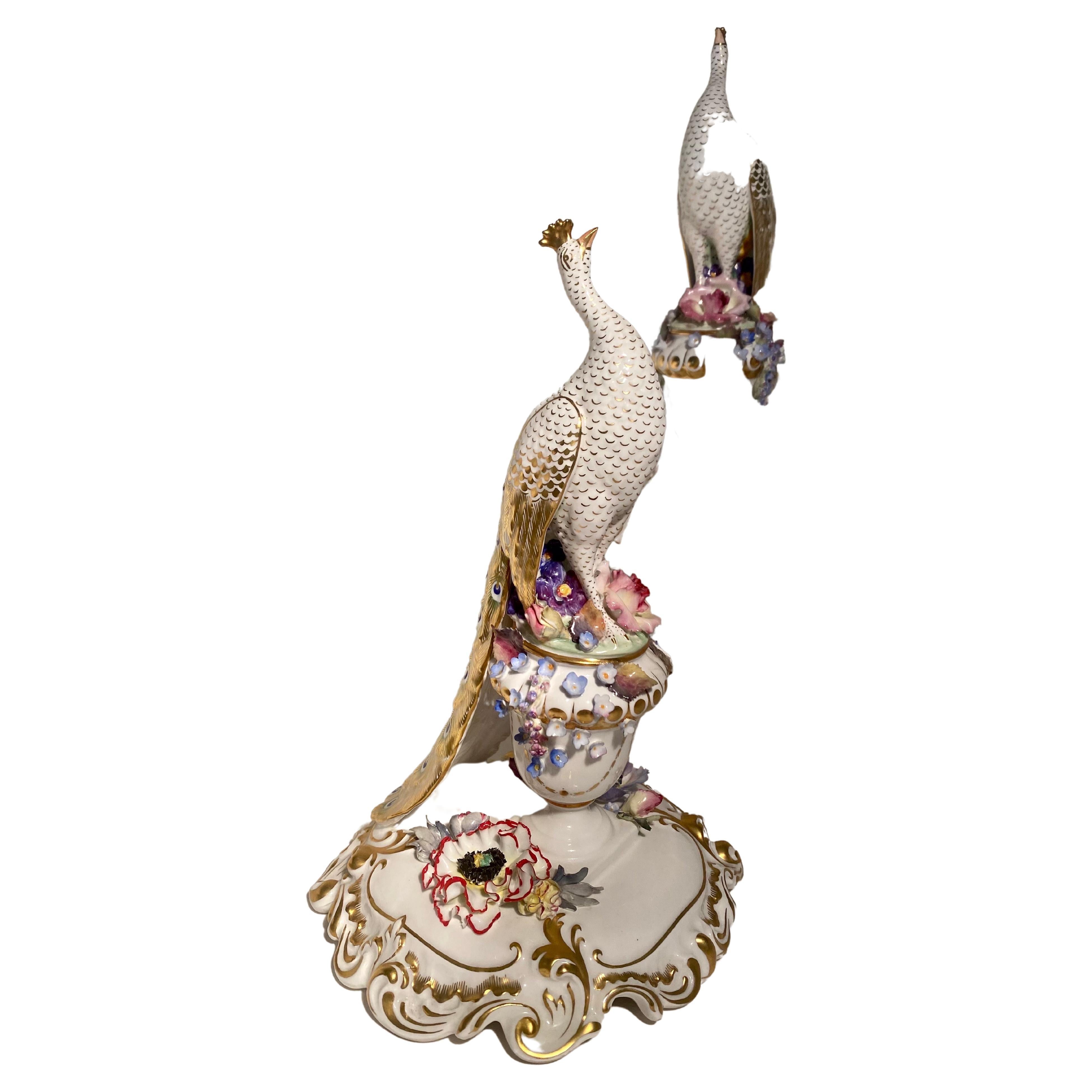 Royal Crown Derby Porcelain Figure, Modelled as a Peacock For Sale 6