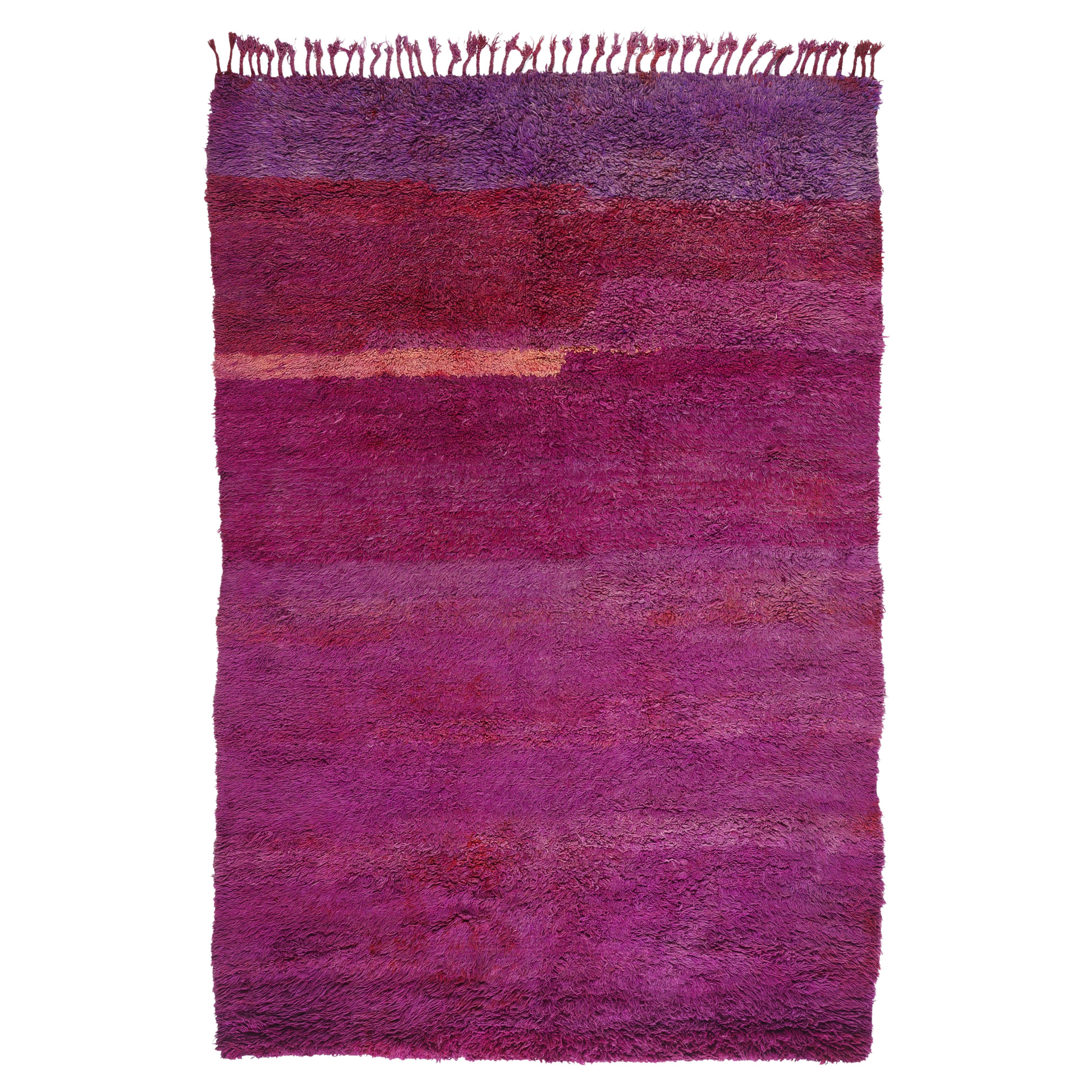 A Royal Horizon: Vintage Beni Mrirt Moroccan Masterpiece of Abstract Elegance