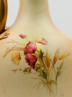 A Royal Worcester 1870s Blush Ivory Lizard Jug, Of Bulbous