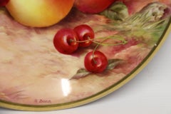 English Royal Worcester Fruit Hand Painted Cabinet  Plate t by R Budd Circa 1930
