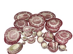 A Royal Worcester Ltd dinner set Avon Scenes 1790, Palissy, England