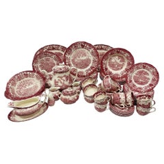 A Royal Worcester Ltd dinner set Avon Scenes 1790, Palissy, England