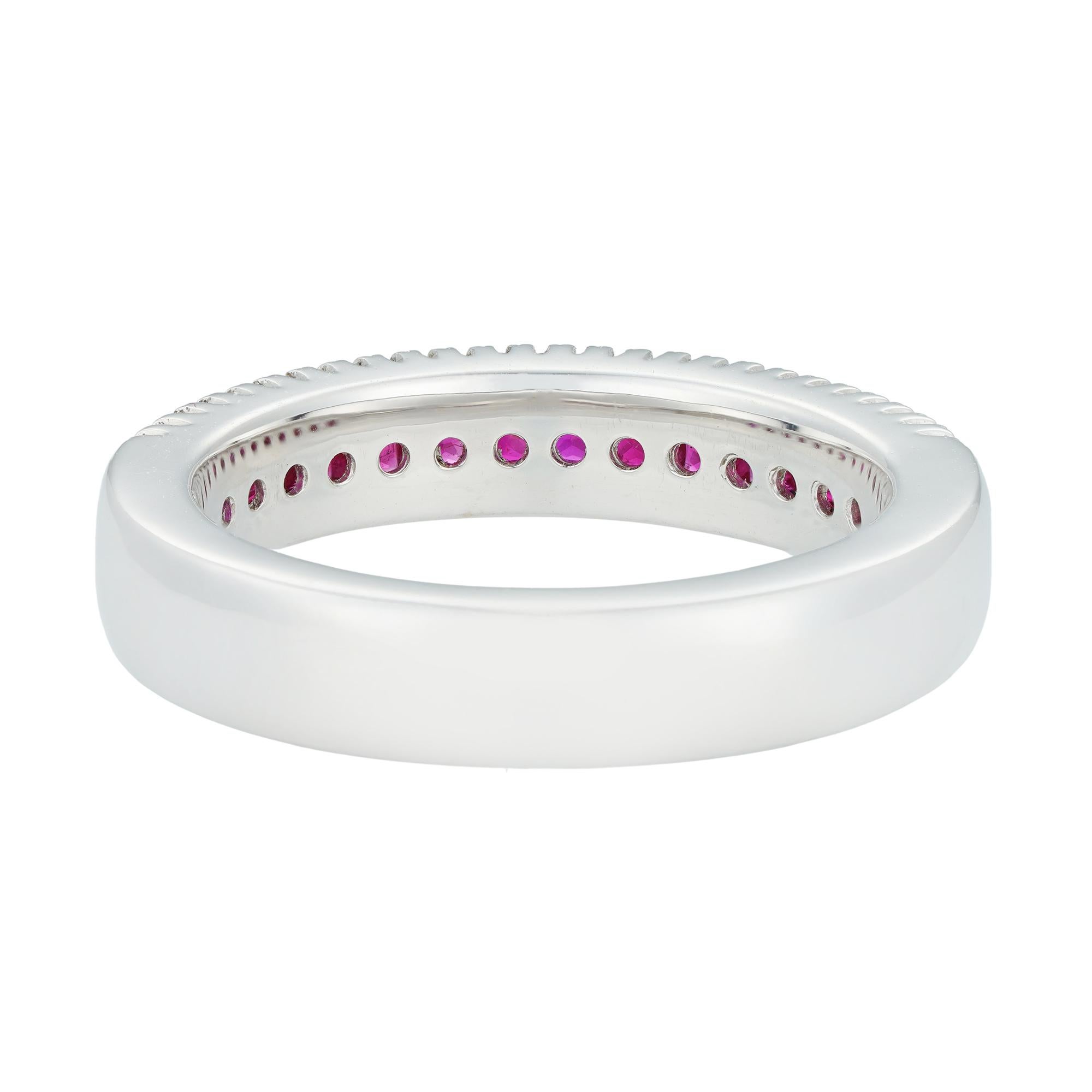Modern A Ruby and Diamond-Set Ring